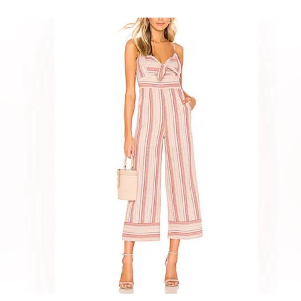 J.O.A. Linen Blend Wide-Leg Jumpsuit